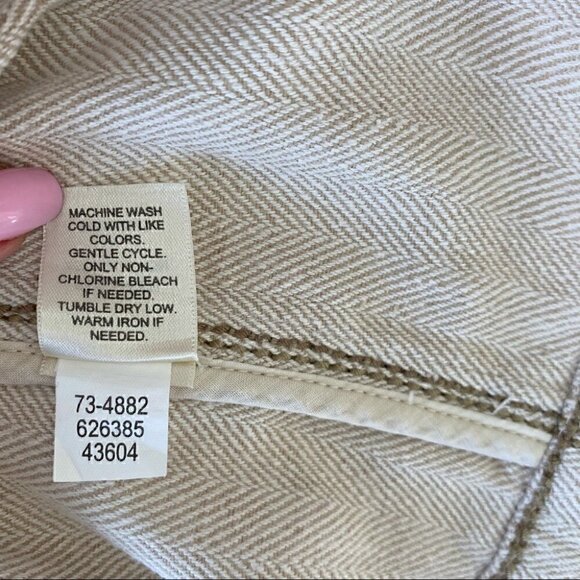 J. Jill linen &  cotton blazer, fitted, unlined, business casual - Picture 12 of 12